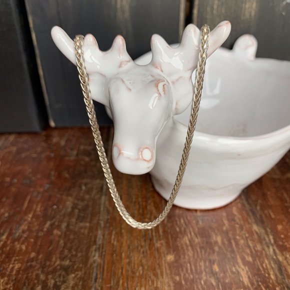 Unisex Milor Woven Wheat Chain Necklace 925SS - Picture 4 of 6